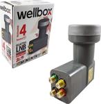 Wellbox Dörtlü Lnb 4K Uhd Full Hd Tv Gold Tek Çanak Antenden 4 Ayrı Televizyon Izleme