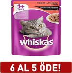 Whiskas Pouch Biftekli 100 gr 6'lı Paket Yetişkin Kedi Konservesi