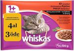 Whiskas Pouch Et Çeşitleri 4 Lü Paket Kedi Konserve 4 X 100 Gr