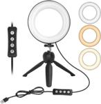 Whitetech 6'' Youtuber Makyaj Led Halka Işık Kuaför,Make Up Ring Light Tripod 6 Inç