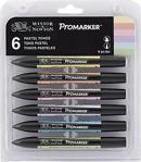 Winsor & Newton Promarker Kalem Seti 6 Renk Pastel Tones Set Pastel Tonlar