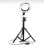 Wonderlust Youtuber Led Tripod Işıklı Telefon Tutucu Makyaj Işığı Ring Light Tripod