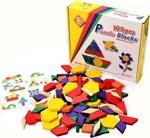 Wooden Toys 125 Parça Ahşap Blok Tangram Puzzle