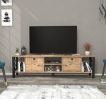 Wood'N Love Asena 160 Cm Metal Ayaklı Tv Ünitesi - Atlantik Çam / Siyah