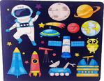 Woodylife Astronot Ve Uzay 16 Parça Puzzle Yapboz Eğitici Çocuk Oyuncak