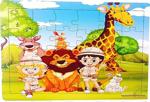 Woodylife Safari Hayvanları 35 Parça Puzzle Yapboz Eğitici Çocuk