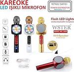 Wster WS1816 Karaoke Mikrofon, Bluetooth Hoparlör Led Işıklı PRO