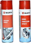 Würth Genel Temizleyici 500 Ml + Würth Silikon Sprey 500 Ml 2'Li Set