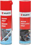 Würth Motor Temizleyici Sprey 500 Ml + Silikon Sprey 500 Ml