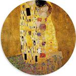 Wuw Gustav Klimt The Kiss Yuvarlak Mouse Pad