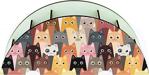 Wuw Renkli Seyirci Kediler Desenli Ahşap Masaüstü Kalemlik Kalem Kutusu Organizer