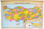 İnter 70x100 Çıtalı Askılı Türkiye Siyasi Fiziki Harita