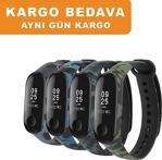 Xiaomi Mi Band 3 Ve 4 Akıllı Bileklik Kordon Kamuflaj Desen