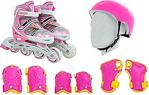 Xslide Inline Paten Set, Pembe, 30-33