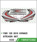 Yamaha Ybr 125 2010 Kirmizi Sti̇cker Set