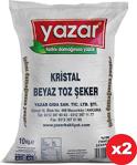 Yazar 10 Kg 2'Li Paket Kristal Toz Şeker