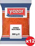 Yazar Kırmızı Mercimek 900 Gr. X 12 Adet