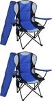 Yekta Home Mega Xl Kamp Sandalyesi Büyük Boy Piknik Sandalye Mavi 2 Adet