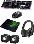 Yk Design Klavye Mause Razer Pad Kulaklık Ve Speaker Full Set