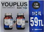 Youplus Daily Omega 3 2'li Paket 30 Kapsül