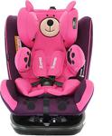 Yoyko Bear Dönebilir Yatabilir Isofix 0-36 Kg Oto Koltuğu Pembe