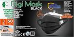 Ysk Digi Mask 3 Katli Si̇yah (Yeni̇ Nesi̇l) Cerrahi̇ Maske 50Li̇