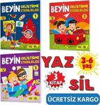 Yükselen Zeka Yayınları 3-6 Yaş Beyin Geliştirme Etkinlikleri Yaz-Sil Kitaplar