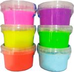 Yum Toys Plastik Slime Oyun Jeli Yuvarlak Kutu Yumtoys Polymer Slime Eğitici Oyun Seti 6'Lı Set 170 Gr.