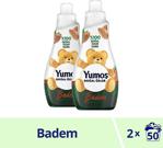 Yumoş Extra Doğal Özler Badem Özü & Kiraz Çiçeği 1.2 lt 50 Yıkama 2'li Çamaşır Yumuşatıcı