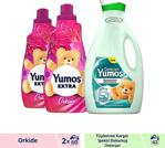 Yumoş Extra Orkide Konsantre Yumuşatıcı 1440 Ml Hassas Giysiler Için Deterjan 2520 Ml X2