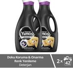 Yumoş Sıvı Bakım Çamaşır Deterjanı Siyah Ve Koyu Renkli Giysiler Için 2520 Ml 2 Adet