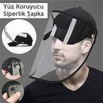 Yüz Koruyucu Siperlik Şapka - Şeffaf Siperlik Ayarlanabilir