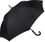 Zeus&Co. Siyah Fiber Baston Rüzgarda Kırılmayan Şemsiye