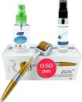 Zgts Gold Line Dermaroller 0.50Mm + Dezenfektan Hediye Titanyum 192 İğneli Saç Yüz İçin Derma Roller