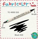 Zig Fabricolor Twin Çift Uçlu Kumaş Boyama Kalemi 010 Black