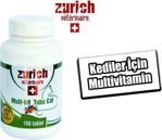 Zurich Mult-Vit Kediler İçin Vitamin 100 Tablet Skt: 09/2022
