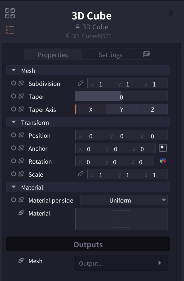 3D Cube インターフェース