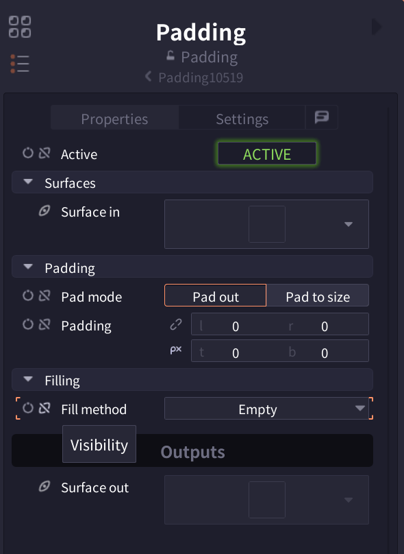 Padding インターフェース