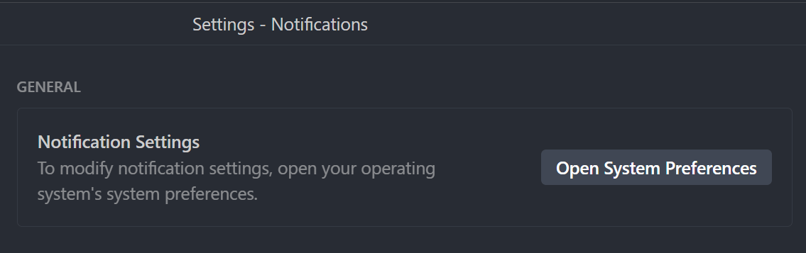 Notifications Settings