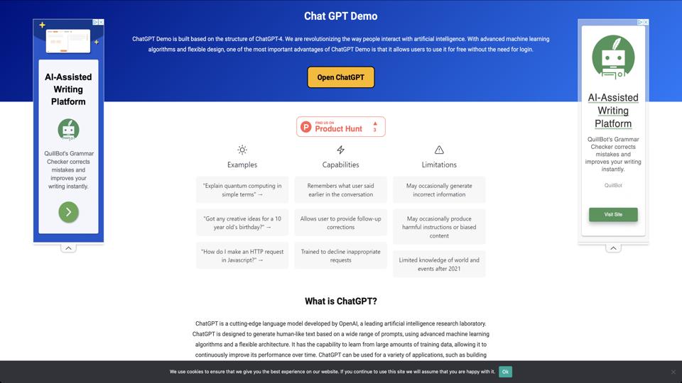ChatGPT Demo em Português: Acesso Gratuito ao ChatGPT Online AI