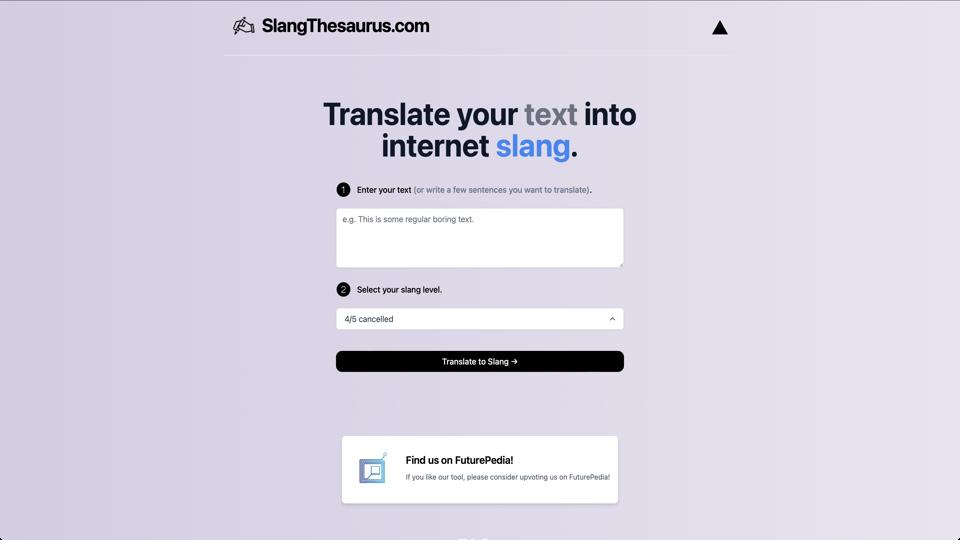 Slang Thesaurus AI Tool for Fun Reviews and Alternatives