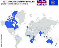 Map of the British commonwealth of nations countries Stock Vector | Adobe Stock
