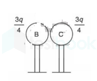 Spheres B and C after touching