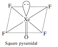 Draw the structure for – XeOF4 - Brainly.in