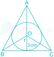 The area of a triangle is 15 sq cm and the radius of its incircle is 3 cm. Its perimeter is equal to - Brainly.in