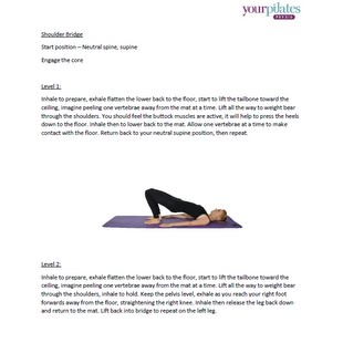 Pilates PDF, Pilates Exercise Sheets