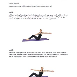 Pilates PDF, Pilates Exercise Sheets