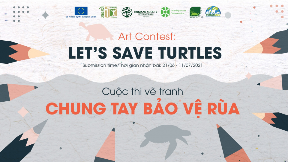 PHÁT ĐỘNG CUỘC THI VẼ TRANH :"CHUNG TAY BẢO VỆ RÙA"