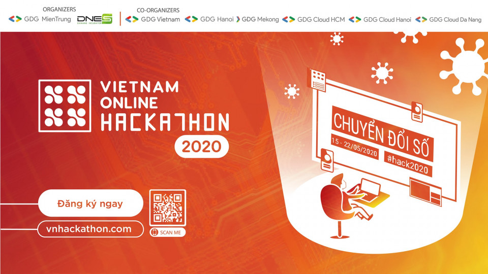 [Toàn Quốc] Cơ Hội Giành Giải Thưởng 50.000.000 VNĐ Từ Cuộc Thi Vietnam Online Hackathon 2020 Tổ Chức Bởi Google Developer Miền Trung