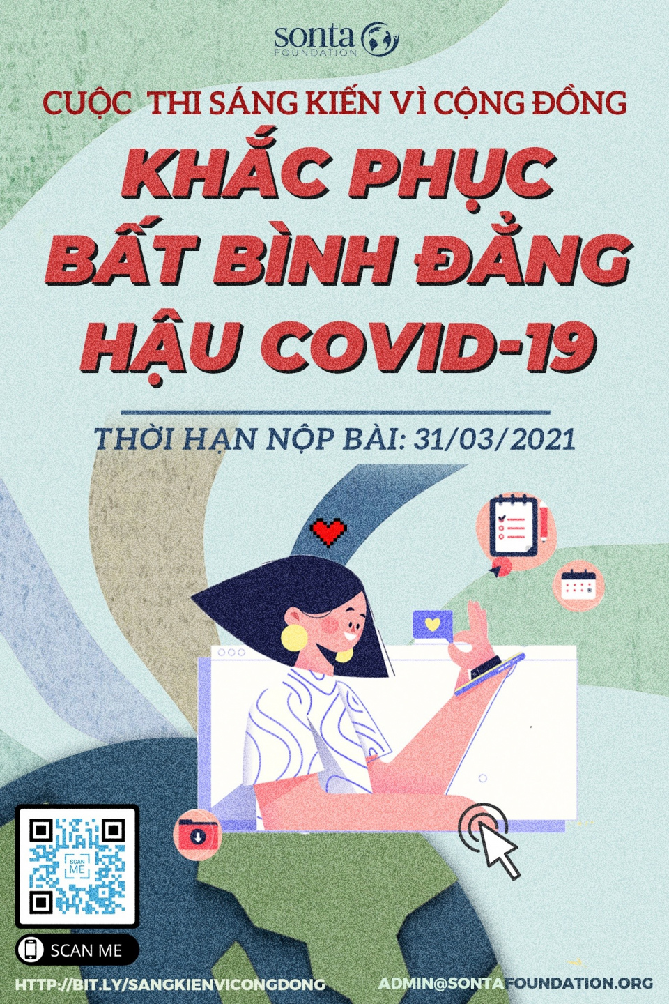 [Online] Cuộc Thi Sáng Kiến Vì Cộng Đồng - Khắc Phục Bất Bình Đẳng Hậu Covid-19 2021 Tổ Chức Bởi Sonta Foundation